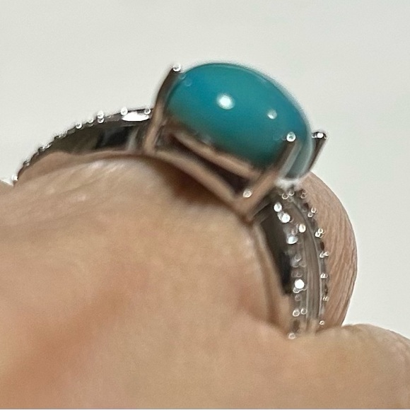 NWT sleeping Beauty Turquoise Sterling Silver Ring Size 7 - Picture 2 of 5